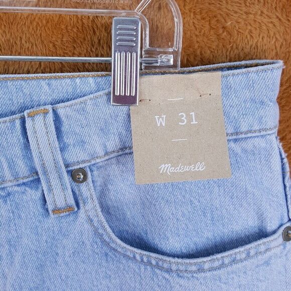 MADEWELL Mens Shorts Size 31 Blue Jean Medium Wash Denim 8" - Picture 2 of 8